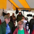 Cheering Section Hiding from the rain